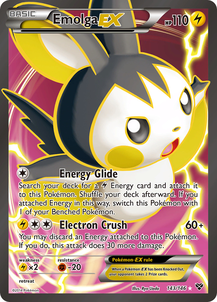 Emolga EX (143/146) [XY: Base Set] | L.A. Mood Comics and Games