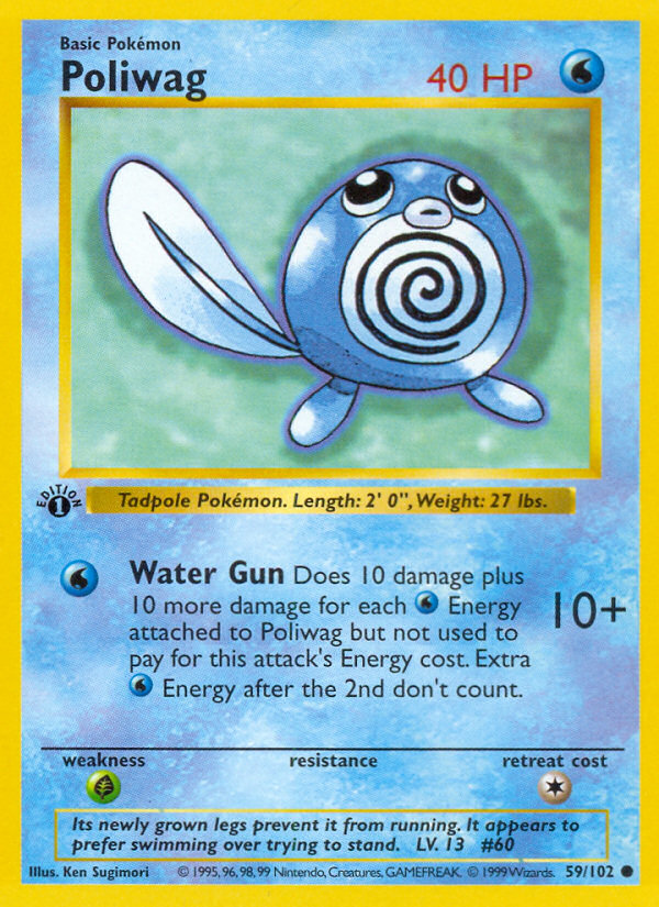 Poliwag (59/102) (Shadowless) [Base Set 1st Edition] | L.A. Mood Comics and Games