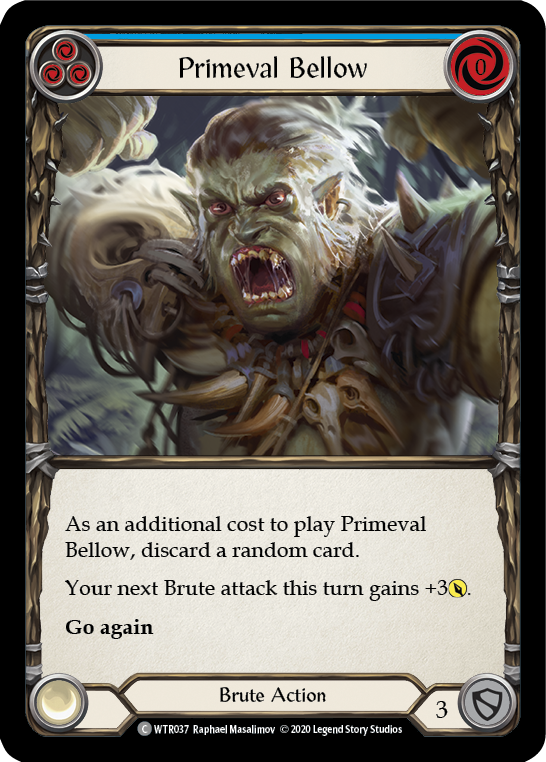 Primeval Bellow (Blue) [U-WTR037] (Welcome to Rathe Unlimited)  Unlimited Rainbow Foil | L.A. Mood Comics and Games