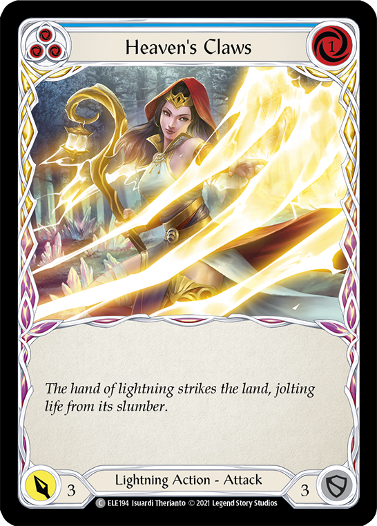 Heaven's Claws (Blue) [ELE194] (Tales of Aria)  1st Edition Rainbow Foil | L.A. Mood Comics and Games