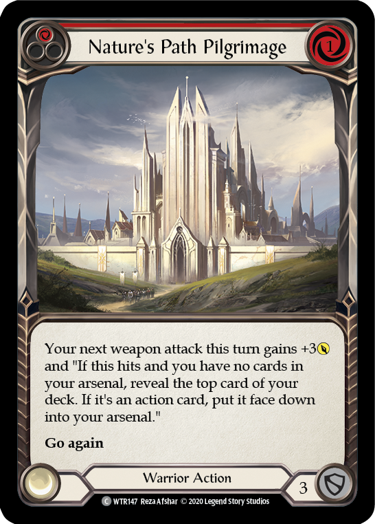 Nature's Path Pilgrimage (Red) [U-WTR147] (Welcome to Rathe Unlimited)  Unlimited Rainbow Foil | L.A. Mood Comics and Games