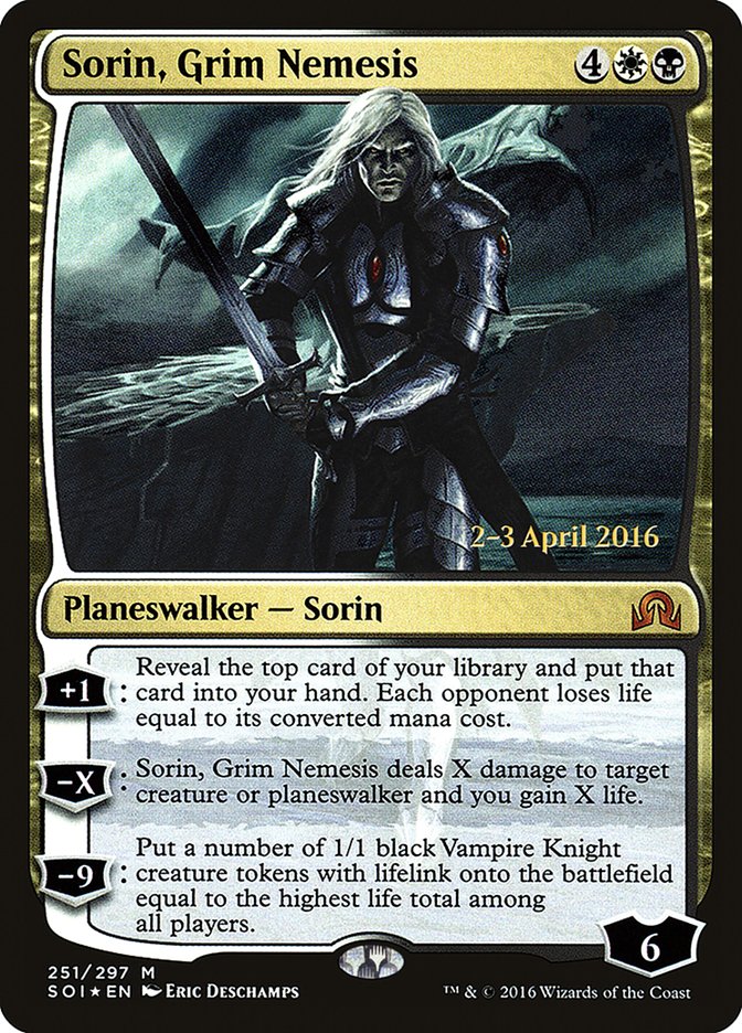 Sorin, Grim Nemesis [Shadows over Innistrad Prerelease Promos] | L.A. Mood Comics and Games