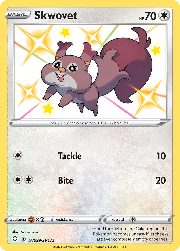 Skwovet (SV099/SV122) [Sword & Shield: Shining Fates] | L.A. Mood Comics and Games