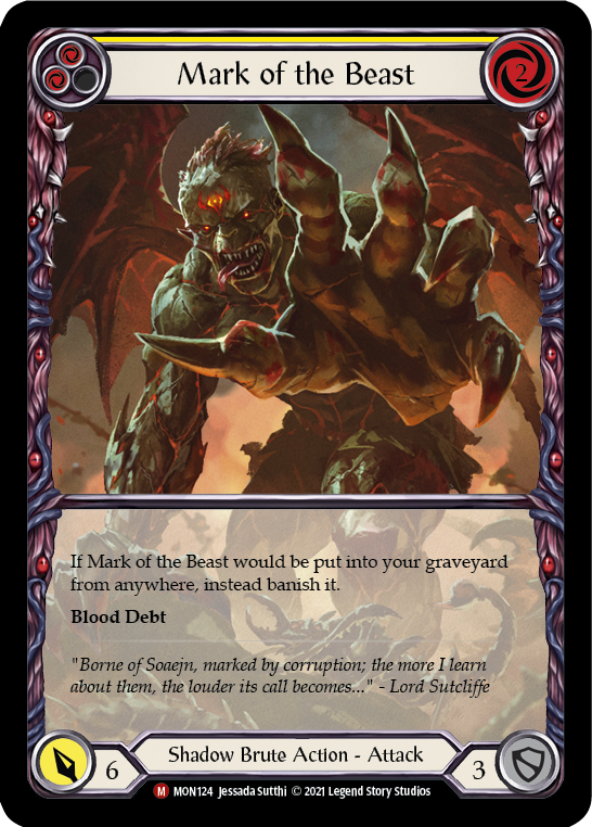 Mark of the Beast (Extended Art) [MON124-EA] (Monarch)  1st Edition Rainbow Foil | L.A. Mood Comics and Games