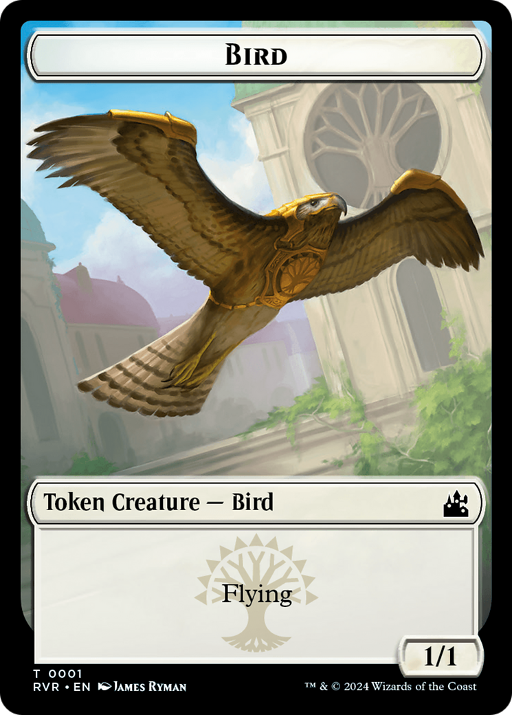 Bird // Rhino Double-Sided Token [Ravnica Remastered Tokens] | L.A. Mood Comics and Games