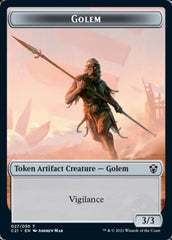 Golem (027) // Thopter Double-Sided Token [Commander 2021 Tokens] | L.A. Mood Comics and Games