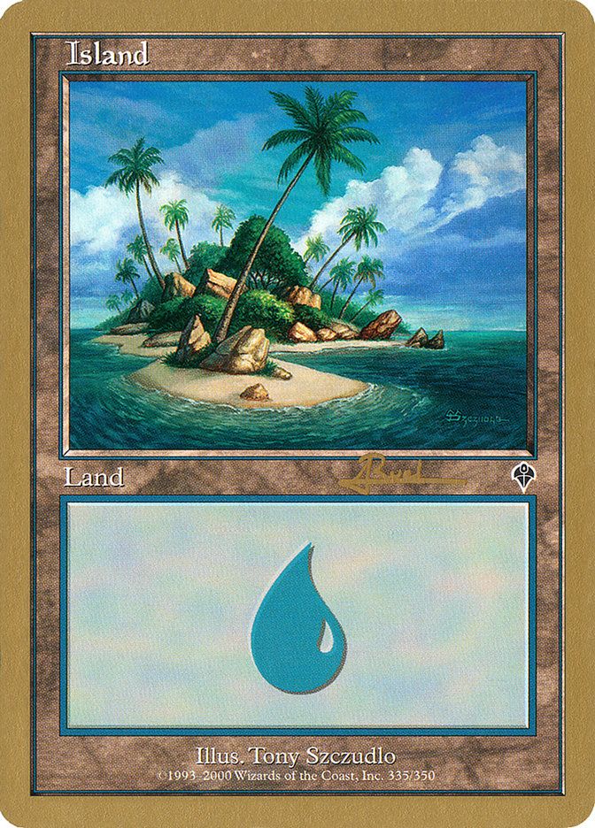 Island (ar335a) (Antoine Ruel) [World Championship Decks 2001] | L.A. Mood Comics and Games