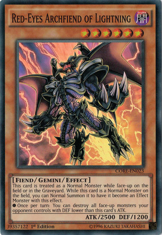 Red-Eyes Archfiend of Lightning [CORE-EN023] Super Rare | L.A. Mood Comics and Games