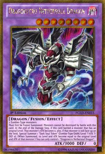 Dragonecro Nethersoul Dragon [PGLD-EN015] Gold Secret Rare | L.A. Mood Comics and Games