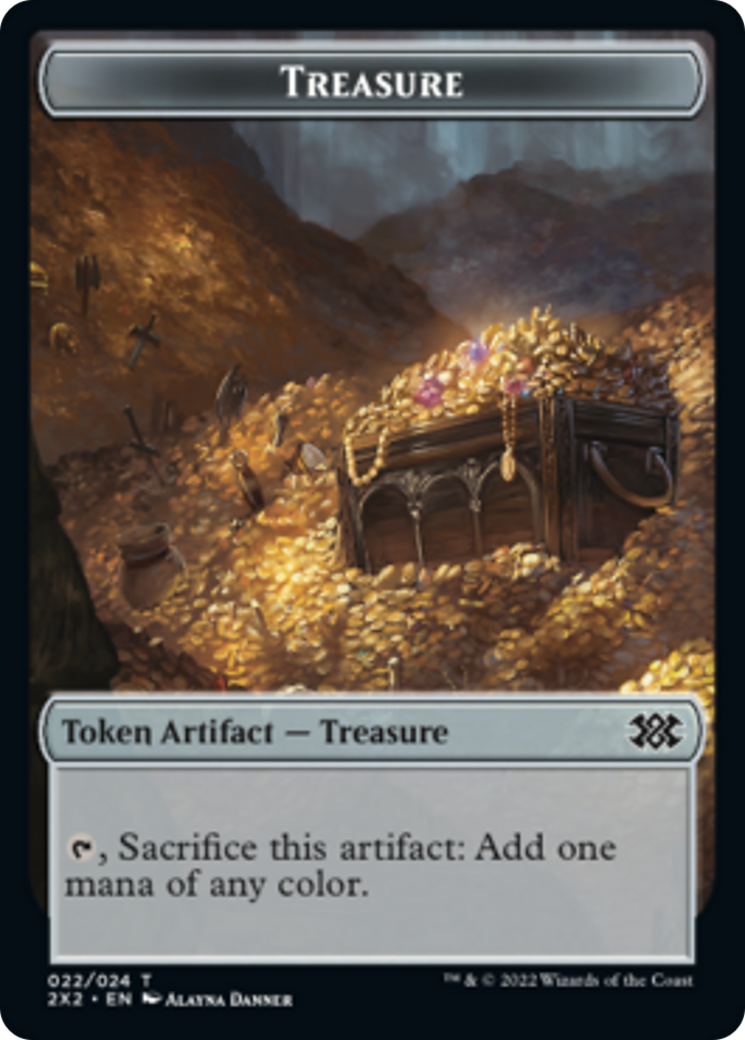 Drake // Treasure Double-Sided Token [Double Masters 2022 Tokens] | L.A. Mood Comics and Games