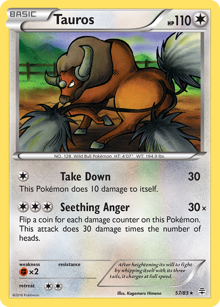 Tauros (57/83) [XY: Generations] | L.A. Mood Comics and Games