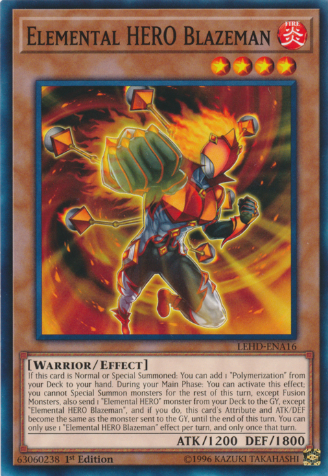 Elemental Hero Blazeman [LEHD-ENA16] Common | L.A. Mood Comics and Games