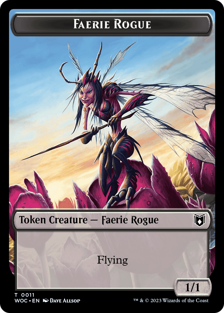 Faerie Rogue // Pirate (0011) Double-Sided Token [Wilds of Eldraine Commander Tokens] | L.A. Mood Comics and Games