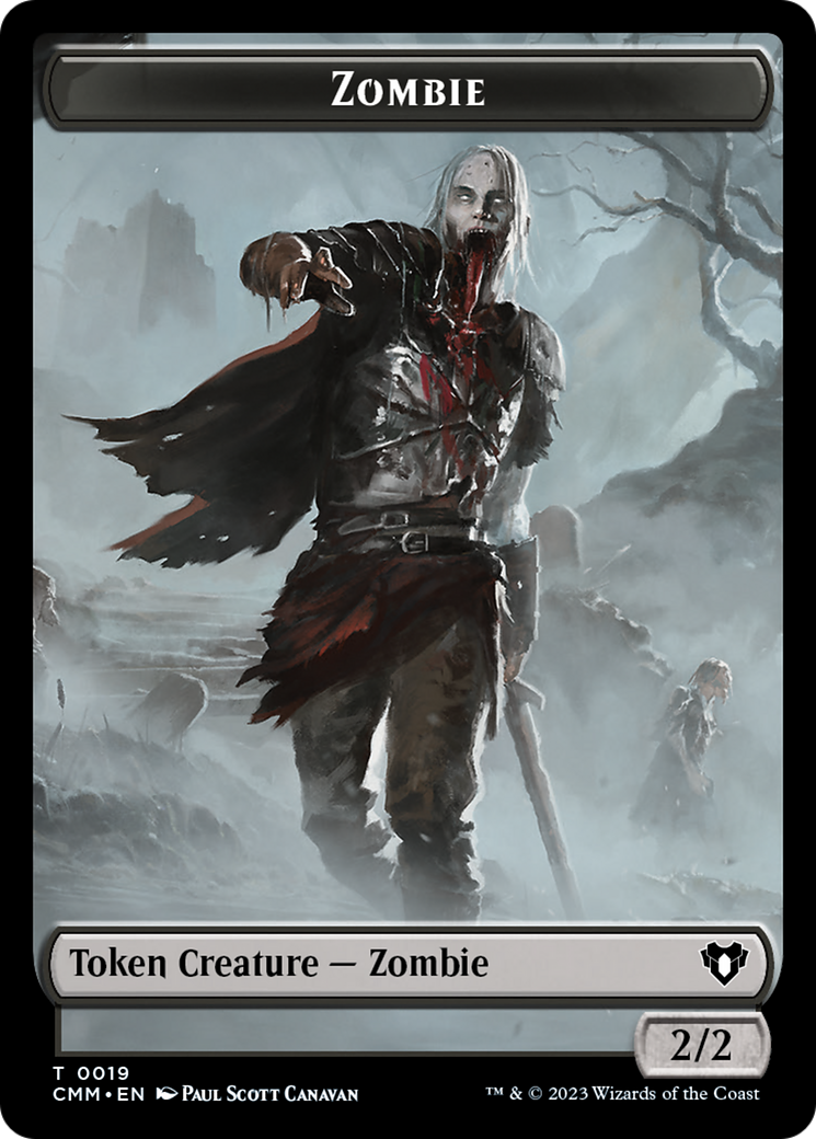 Zombie (0019) // Kor Soldier Double-Sided Token [Commander Masters Tokens] | L.A. Mood Comics and Games