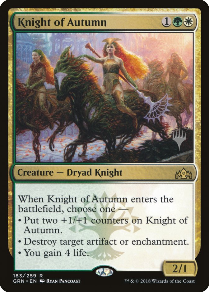 Knight of Autumn (Promo Pack) [Guilds of Ravnica Promos] | L.A. Mood Comics and Games