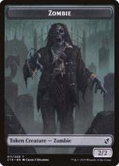 Zombie (010) // Zombie (011) Double-Sided Token [Commander 2019 Tokens] | L.A. Mood Comics and Games