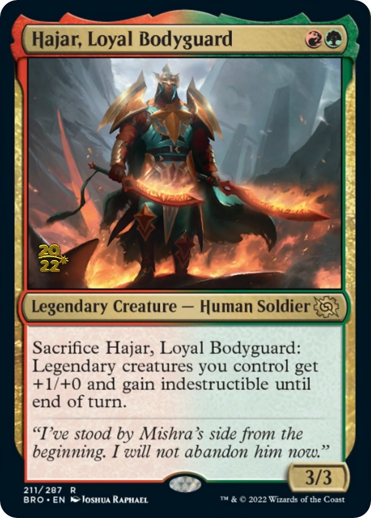 Hajar, Loyal Bodyguard [The Brothers' War Prerelease Promos] | L.A. Mood Comics and Games