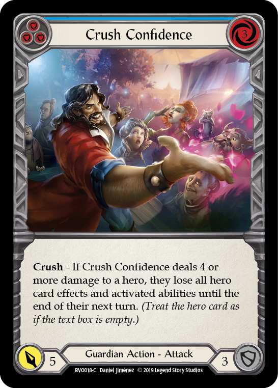 Crush Confidence (Blue) [BVO018-C] (Bravo Hero Deck)  1st Edition Normal | L.A. Mood Comics and Games