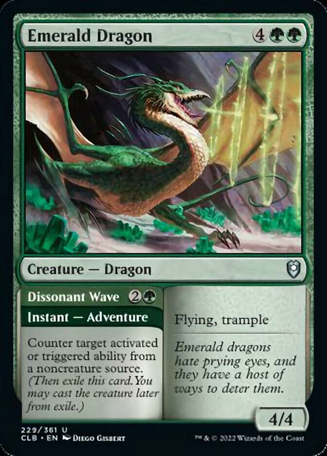 Emerald Dragon // Dissonant Wave [Commander Legends: Battle for Baldur's Gate] | L.A. Mood Comics and Games
