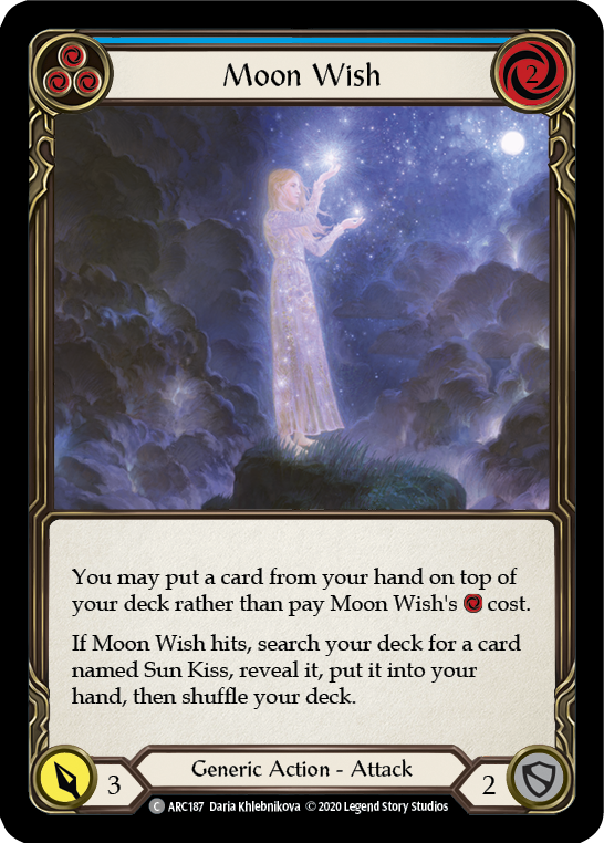 Moon Wish (Blue) [U-ARC187] (Arcane Rising Unlimited)  Unlimited Rainbow Foil | L.A. Mood Comics and Games