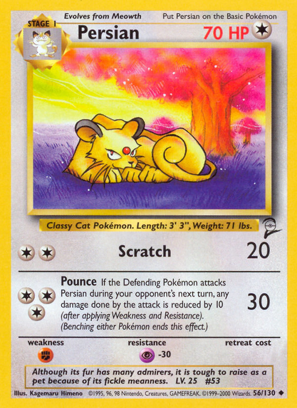 Persian (56/130) [Base Set 2] | L.A. Mood Comics and Games