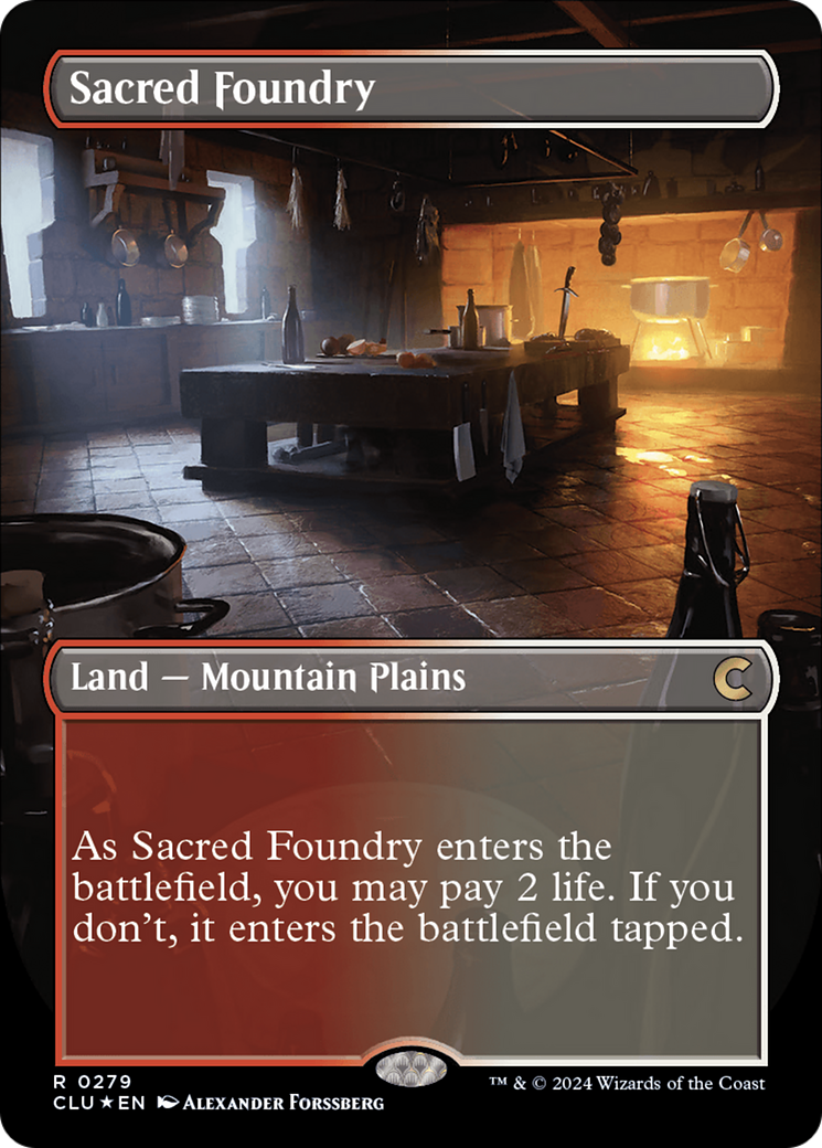 Sacred Foundry (Borderless) [Ravnica: Clue Edition] | L.A. Mood Comics and Games