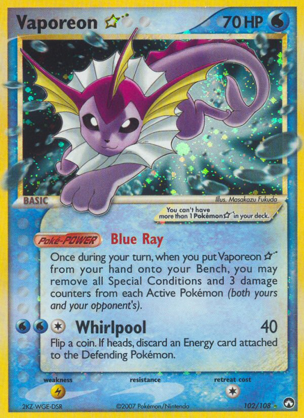 Vaporeon Star (102/108) [EX: Power Keepers] | L.A. Mood Comics and Games