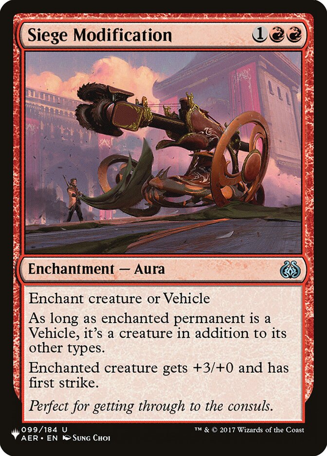 Siege Modification [The List] | L.A. Mood Comics and Games