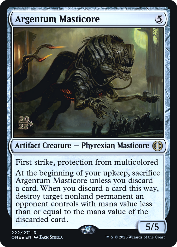 Argentum Masticore [Phyrexia: All Will Be One Prerelease Promos] | L.A. Mood Comics and Games