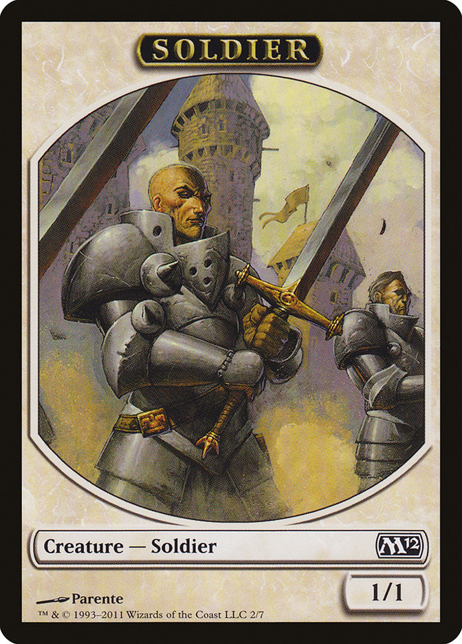 Soldier Token [Magic 2012 Tokens] | L.A. Mood Comics and Games