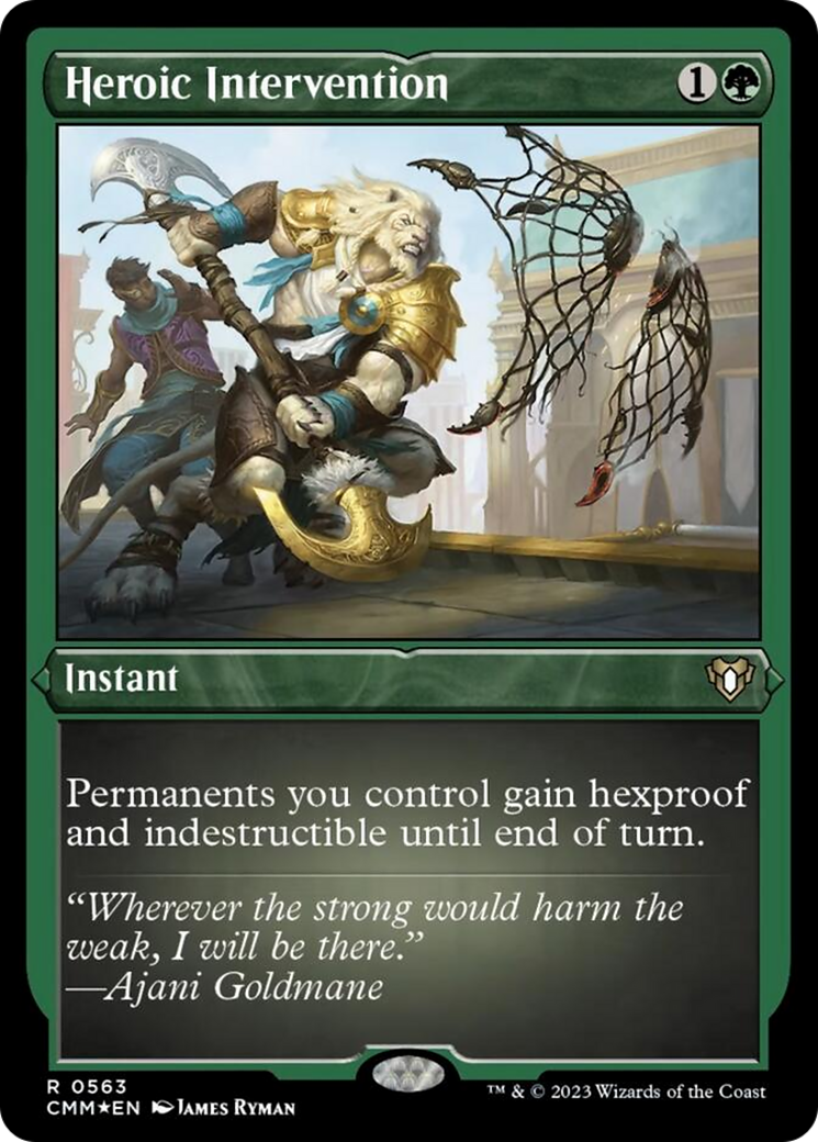 Heroic Intervention (Foil Etched) [Commander Masters] | L.A. Mood Comics and Games