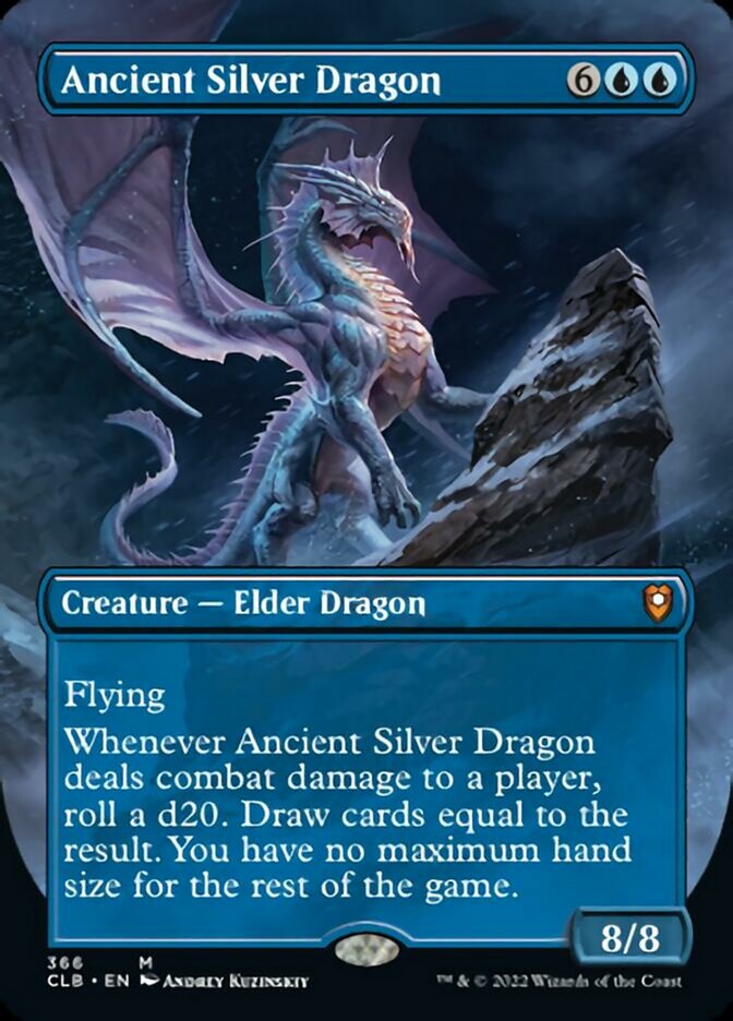 Ancient Silver Dragon (Borderless Alternate Art) [Commander Legends: Battle for Baldur's Gate] | L.A. Mood Comics and Games