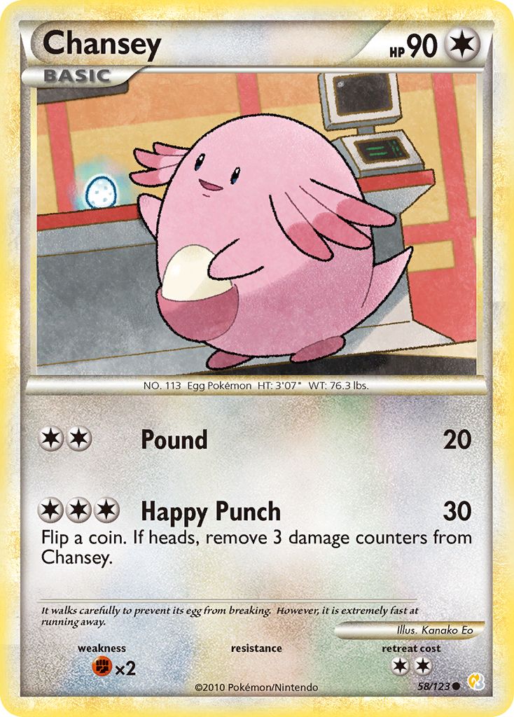 Chansey (58/123) [HeartGold & SoulSilver: Base Set] | L.A. Mood Comics and Games