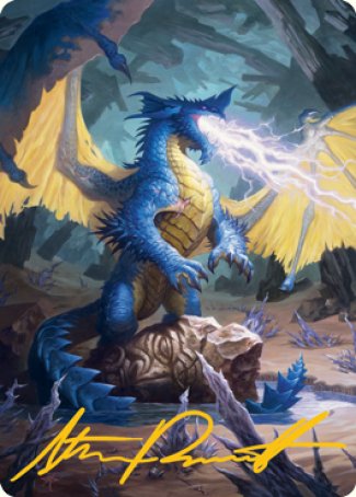Blue Dragon Art Card (Gold-Stamped Signature) [Dungeons & Dragons: Adventures in the Forgotten Realms Art Series] | L.A. Mood Comics and Games