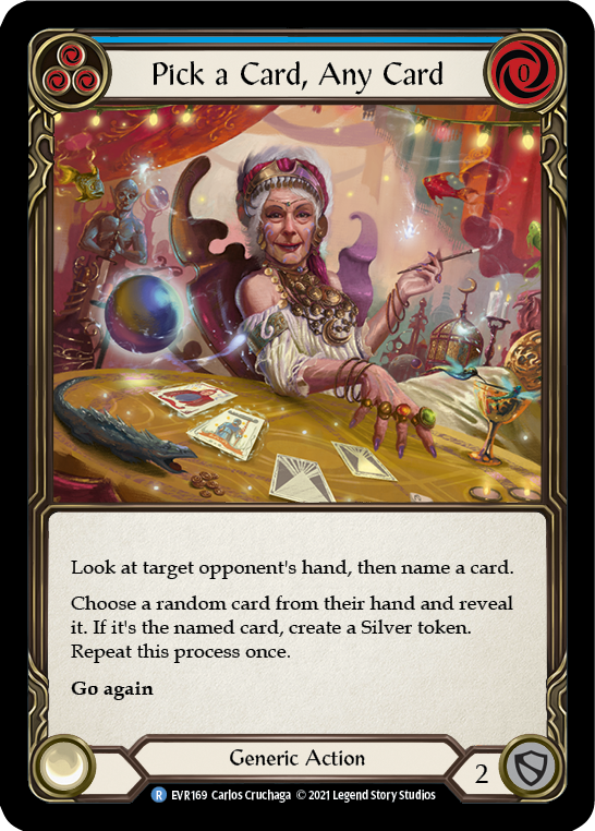 Pick a Card, Any Card (Blue) [EVR169] (Everfest)  1st Edition Rainbow Foil | L.A. Mood Comics and Games