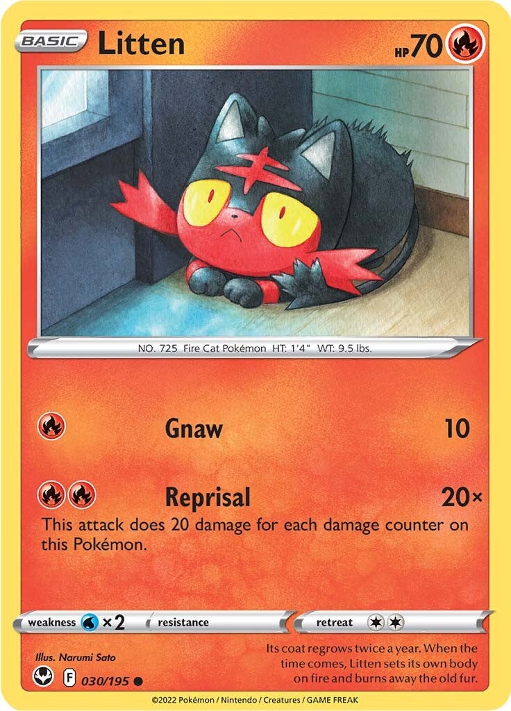 Litten (030/195) [Sword & Shield: Silver Tempest] | L.A. Mood Comics and Games