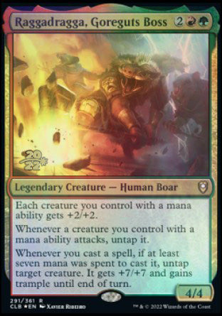 Raggadragga, Goreguts Boss [Commander Legends: Battle for Baldur's Gate Prerelease Promos] | L.A. Mood Comics and Games