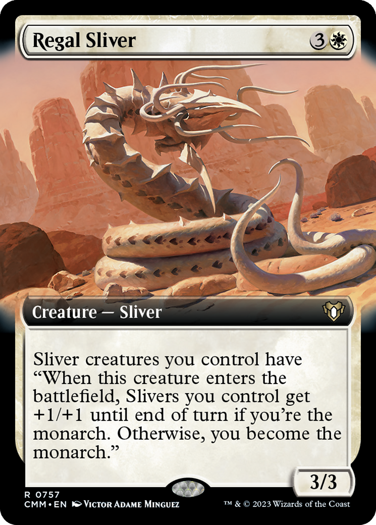 Regal Sliver (Extended Art) [Commander Masters] | L.A. Mood Comics and Games