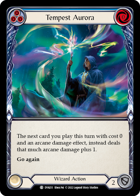 Tempest Aurora (Blue) [DYN211] (Dynasty)  Rainbow Foil | L.A. Mood Comics and Games