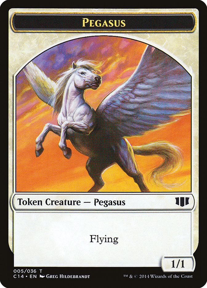 Kor Soldier // Pegasus Double-Sided Token [Commander 2014 Tokens] | L.A. Mood Comics and Games