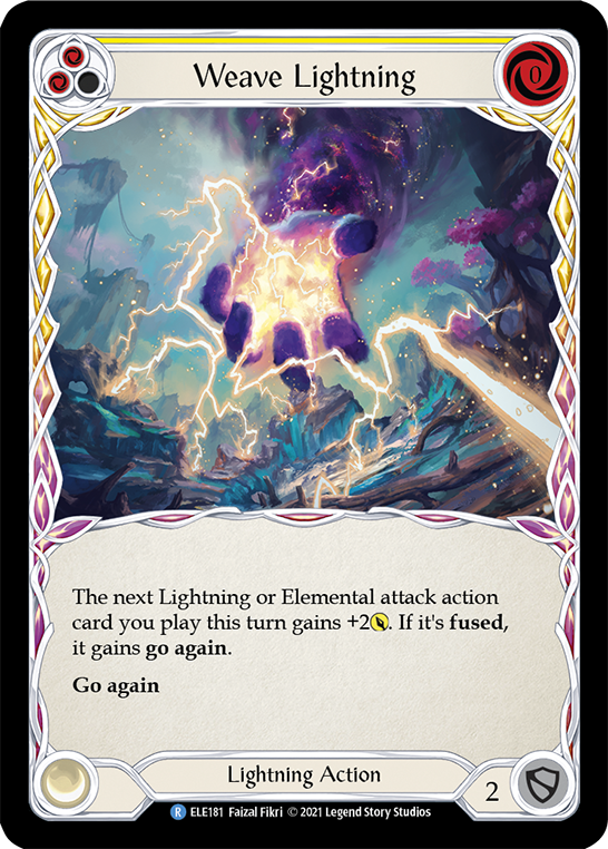 Weave Lightning (Yellow) [ELE181] (Tales of Aria)  1st Edition Rainbow Foil | L.A. Mood Comics and Games