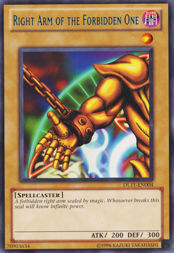 Right Arm of the Forbidden One (Blue) [DL11-EN004] Rare | L.A. Mood Comics and Games