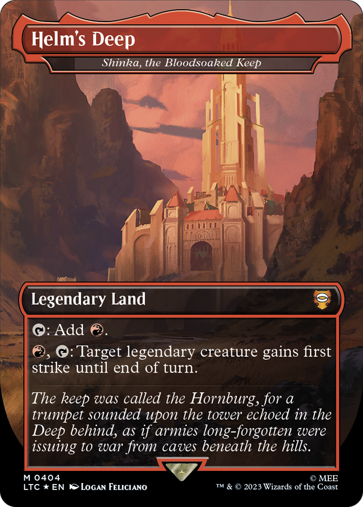 Helm's Deep - Shinka, the Bloodsoaked Keep (Surge Foil Realms and Relics) [The Lord of the Rings: Tales of Middle-Earth Commander] | L.A. Mood Comics and Games