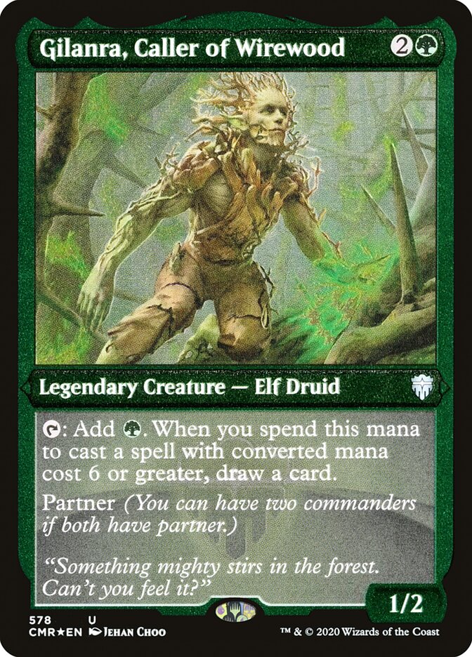 Gilanra, Caller of Wirewood (Etched) [Commander Legends] | L.A. Mood Comics and Games