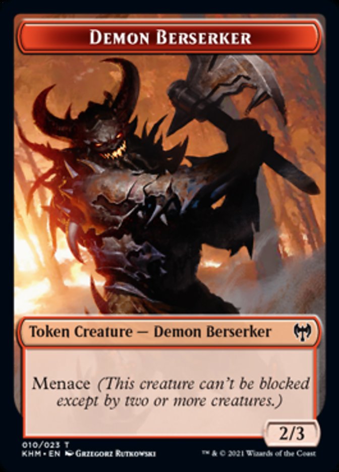 Demon Berserker Token [Kaldheim Tokens] | L.A. Mood Comics and Games