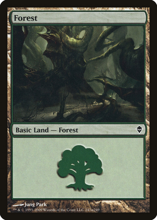 Forest (247a) [Zendikar] | L.A. Mood Comics and Games