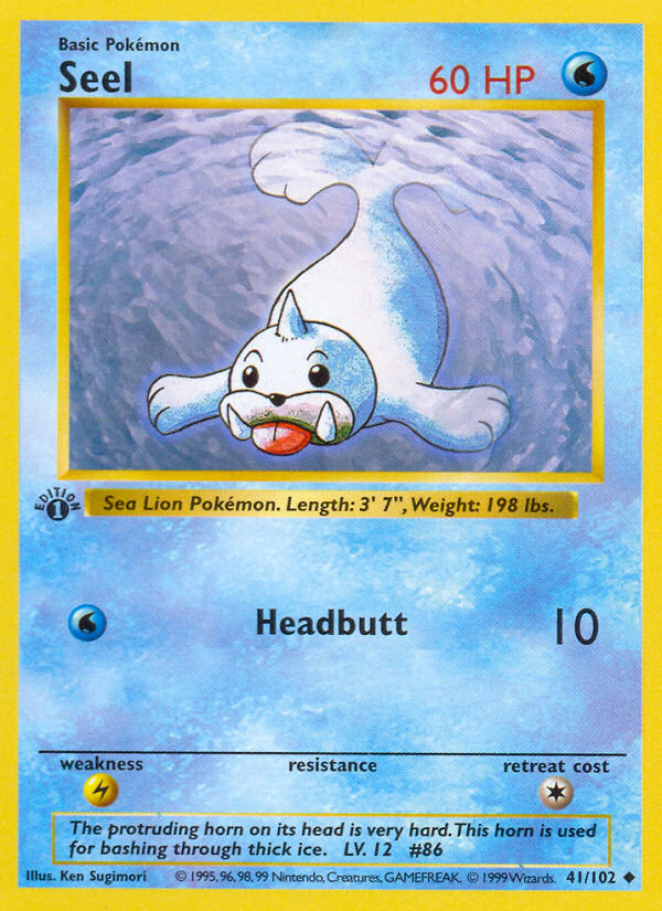Seel (41/102) (Shadowless) [Base Set 1st Edition] | L.A. Mood Comics and Games