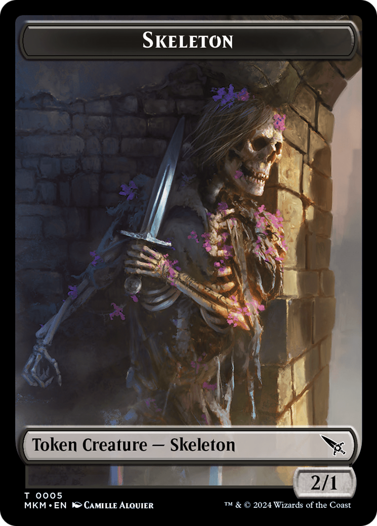 Skeleton Token [Murders at Karlov Manor Tokens] | L.A. Mood Comics and Games