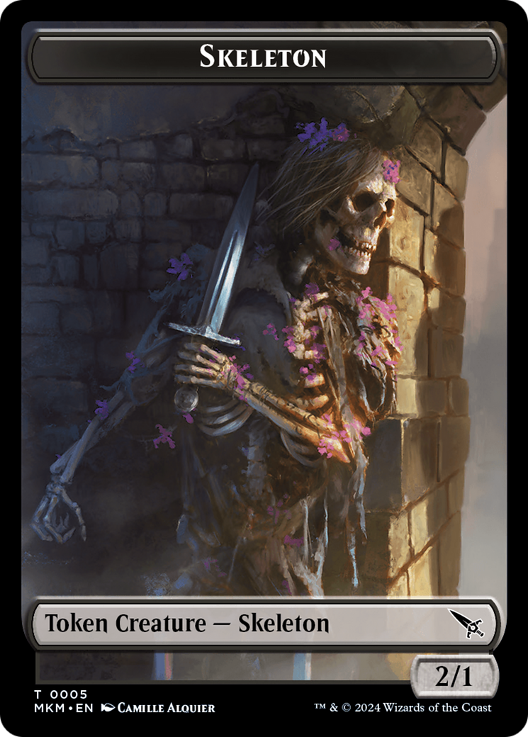 Detective // Skeleton Double-Sided Token [Murders at Karlov Manor Tokens] | L.A. Mood Comics and Games