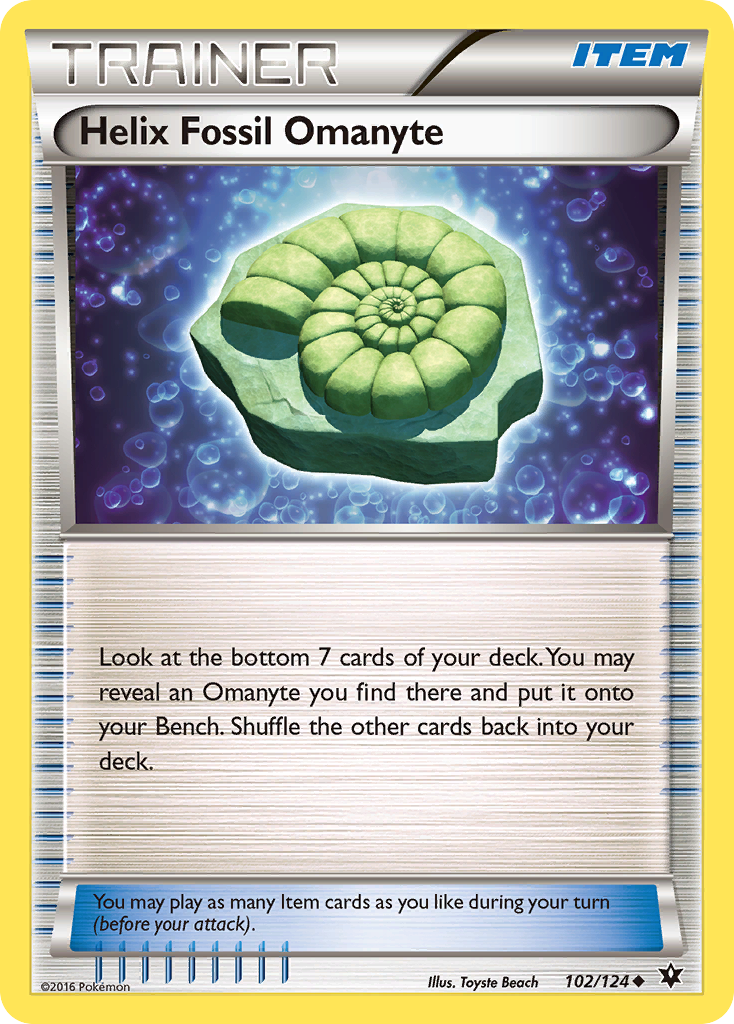 Helix Fossil Omanyte (102/124) [XY: Fates Collide] | L.A. Mood Comics and Games